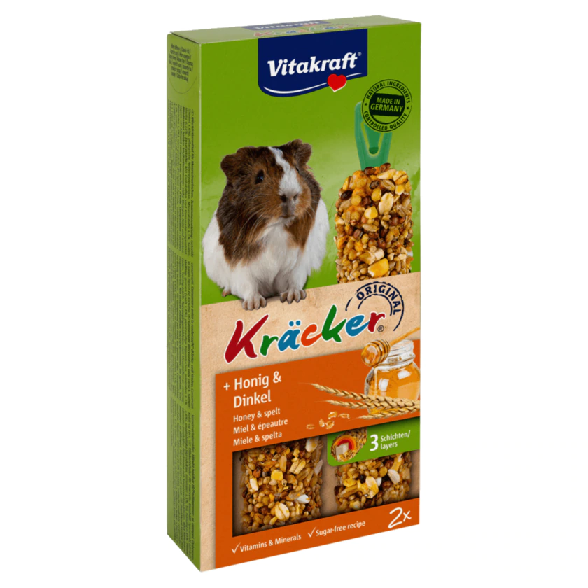 Vitakraft Kräcker + Honig & Dinkel für Meerschweinchen 2 Stück - 4008239251633