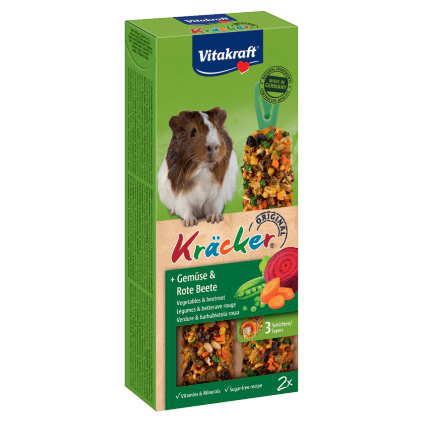 Vitakraft Kräcker + Gemüse & Rote Beete Meerschweinchen 2 Stück - 4008239252081