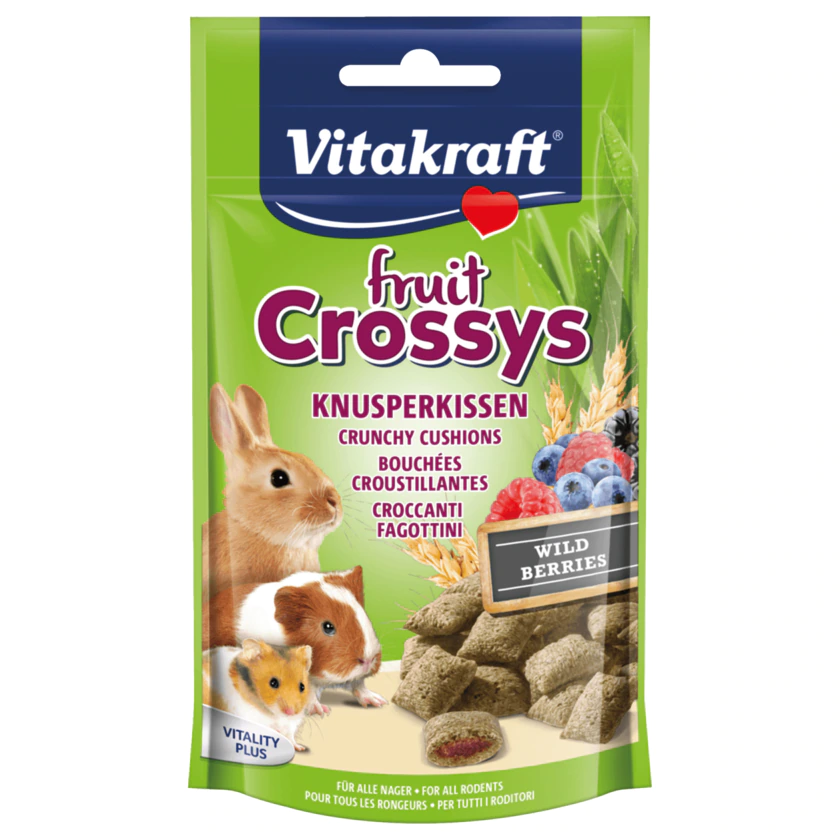 Vitakraft fruit Crossys Knusperkissen Wild Berries 50g - 4008239257840