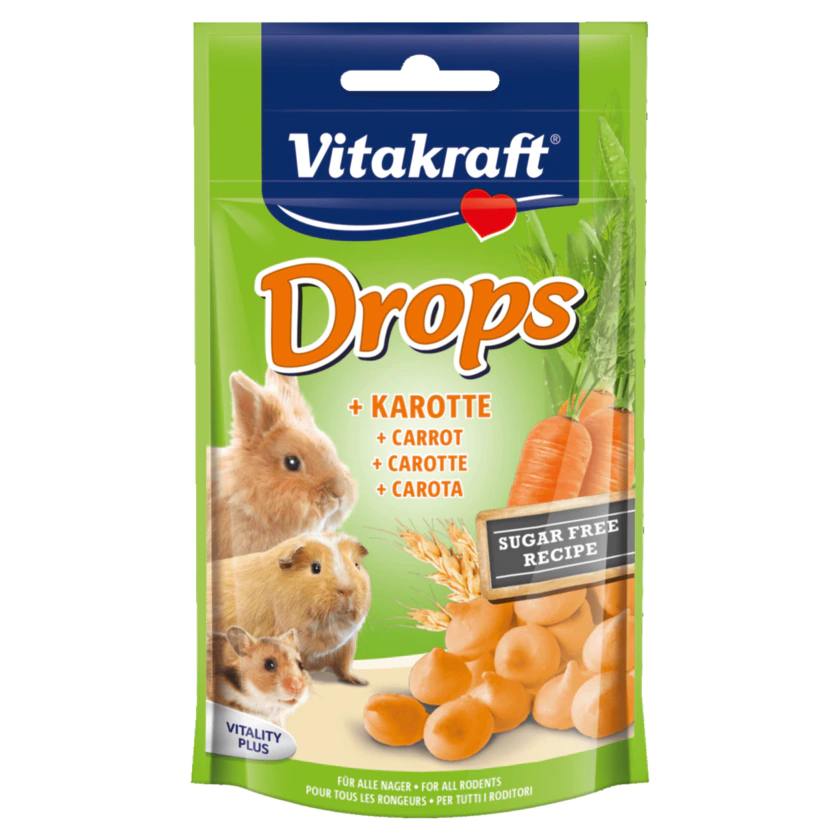 Vitakraft Drops Karotte zuckerfrei Nager 75g - 4008239257888