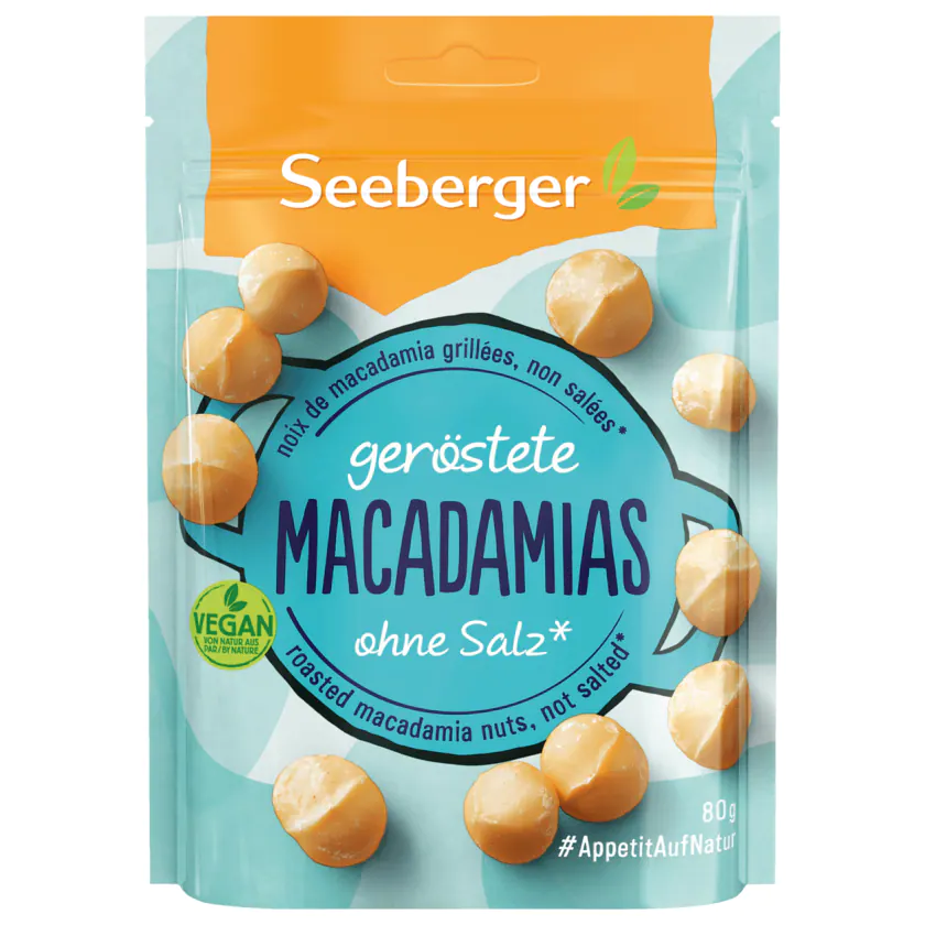 Seeberger Macadamias geröstet 80g - 4008258110003