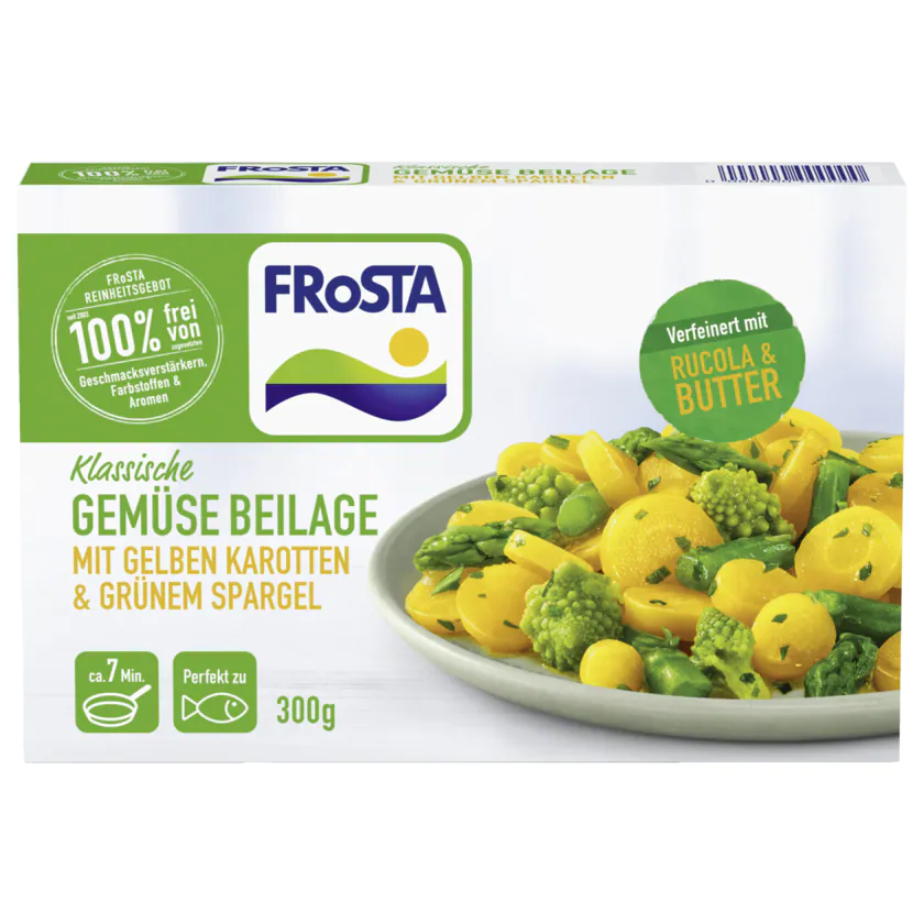 Frosta Gemüse Beilage Gelbe Karotten & Grünem Spargel 300g - 4008366016433