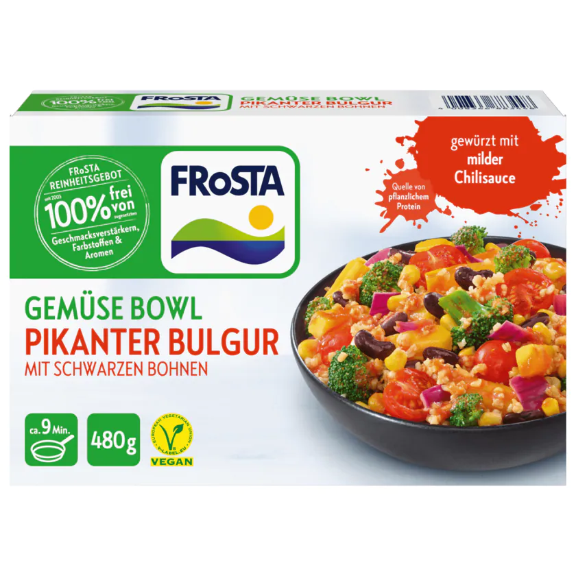 Frosta Gemüse Bowl Pikanter Bulgur Vegan 480g - 4008366883448