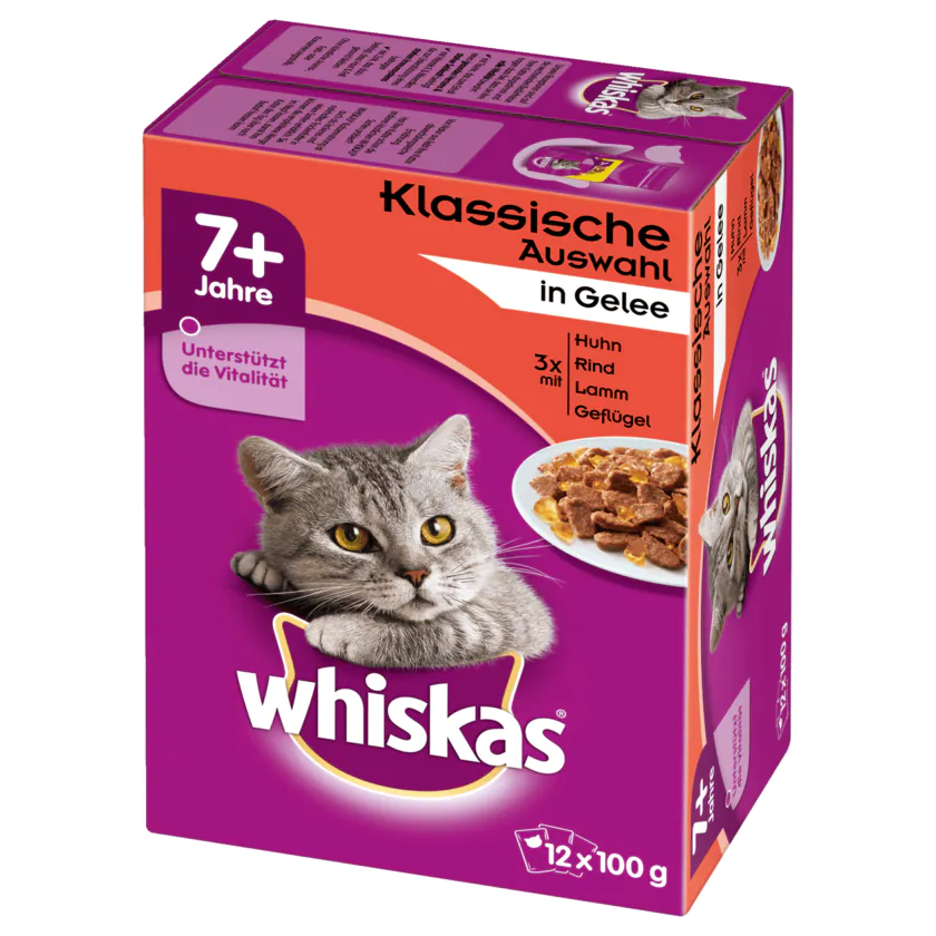 Whiskas 7+ Klassische Auswahl in Sauce 12x100g - 4008429074264