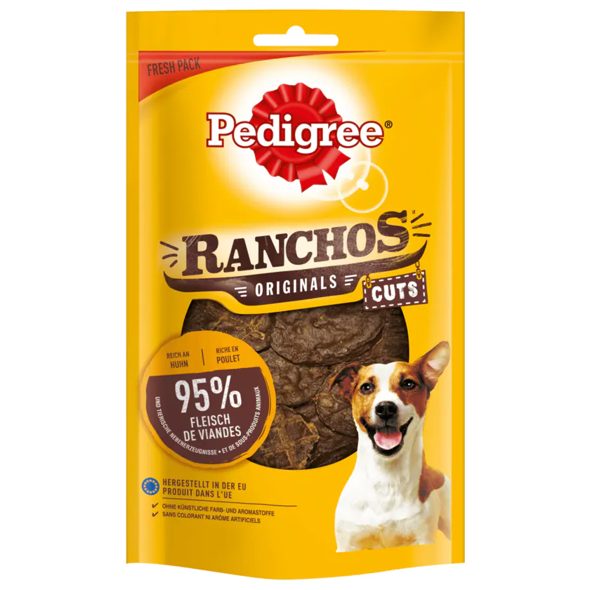 Pedigree Hundesnacks Ranchos Cuts Rind 65g - 4008429126055
