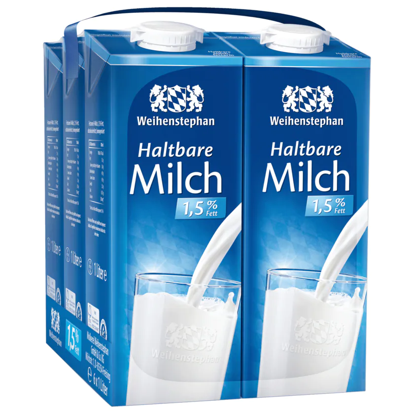 Weihenstephan Haltbare Milch 1,5% 6x1l - 4008452033917