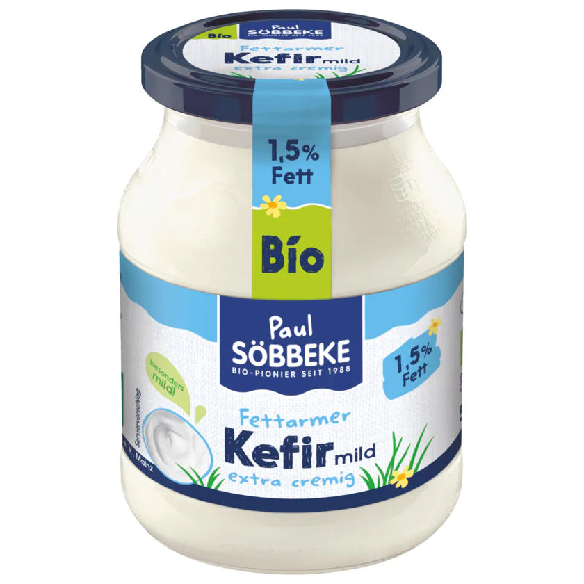 Paul Söbbeke Bio Kefir mild 1,5% Fett 500g - 4008471492894