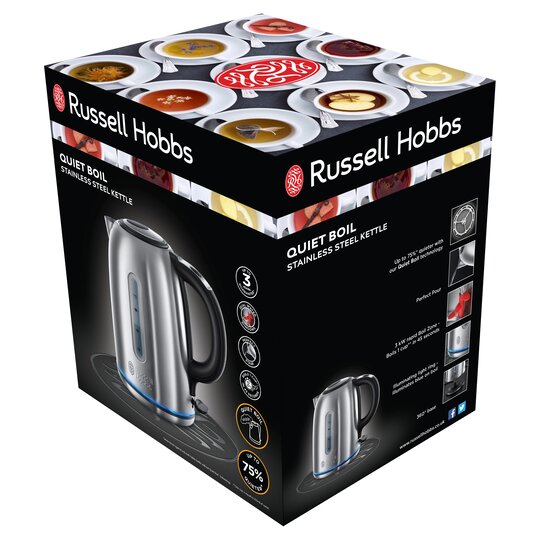 Russell Hobbs Quiet Boil Stainless Steel Kettle - 4008496831494
