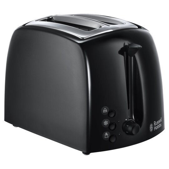 Russell Hobbs Textures Black Toaster 2 Slice - 4008496855421