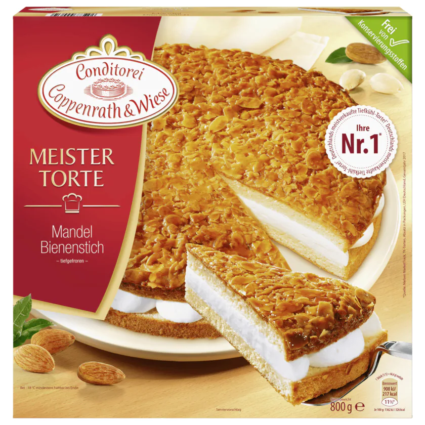 Mandel Bienenstich - tiefgefroren - 4008577000610