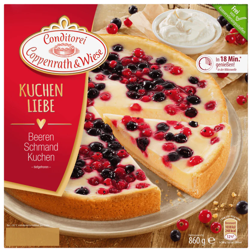 Conditorei Coppenrath & Wiese Beeren Schmand Kuchen 860g - 4008577007015