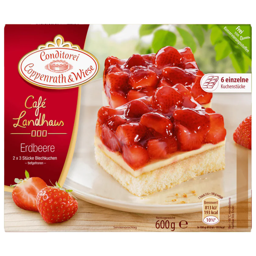 Conditorei Coppenrath & Wiese Erdbeere Blechkuchen 600g - 4008577020458