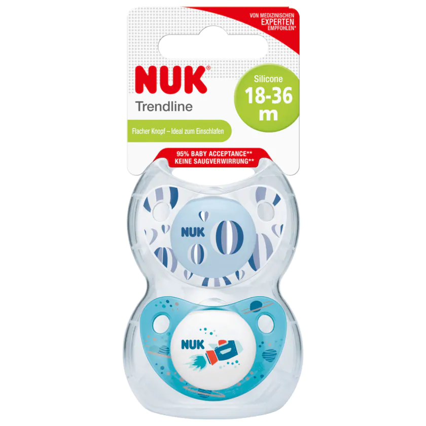 Nuk Trendline Silicone 18-36 Monate 2 Stück - 4008600262268