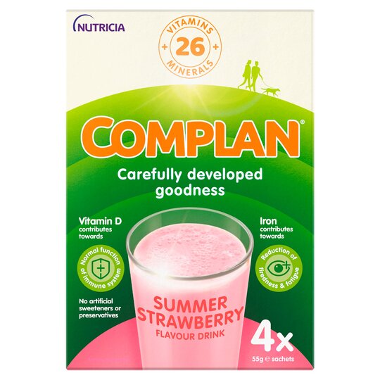 Complan Nutritional Drink Strawberry 4X55g - 4008976682080