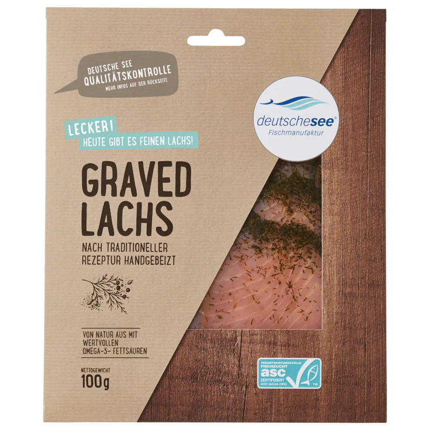 Deutsche See Fischmanufaktur Graved Lachs 100g - 4009239522662