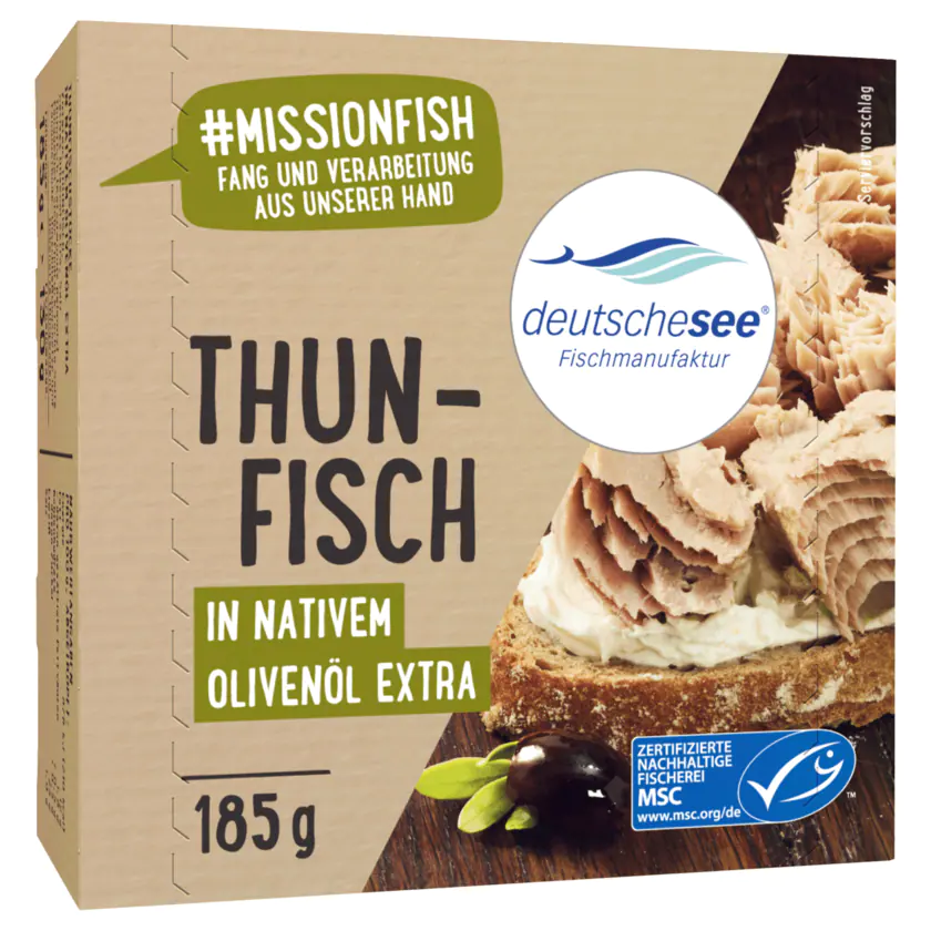 Deutsche See Thunfisch in nativem Olivenöl extra 185g - 4009239608731