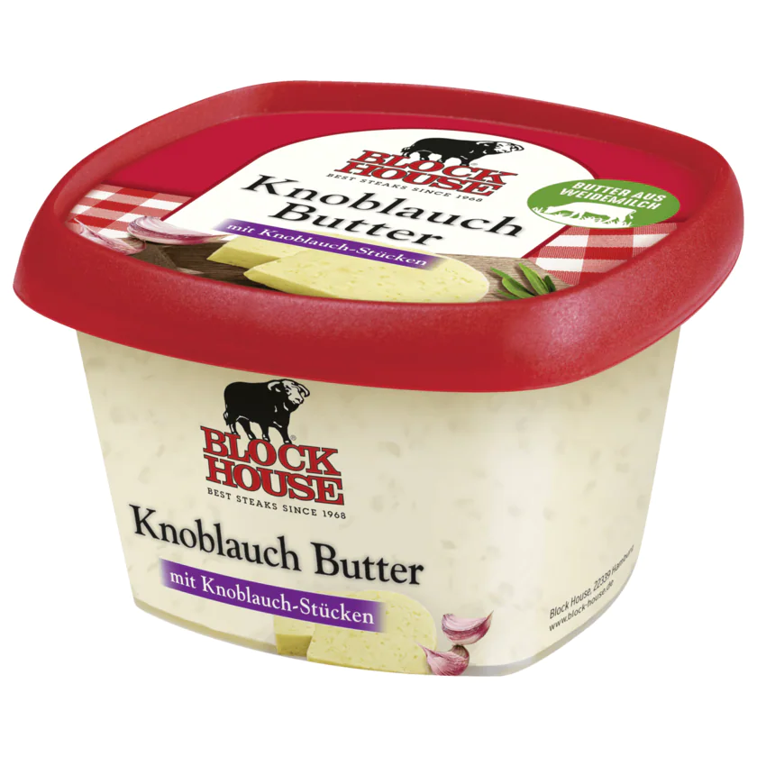 Block House Knoblauch Butter mit Knoblauch-Stücken 150g - 4009286110935