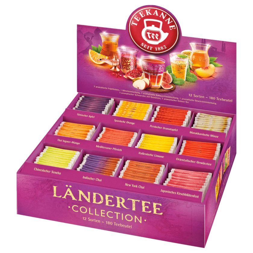 Teekanne Ländertee-Collection Box 383g, 180 Beutel - 4009300073475