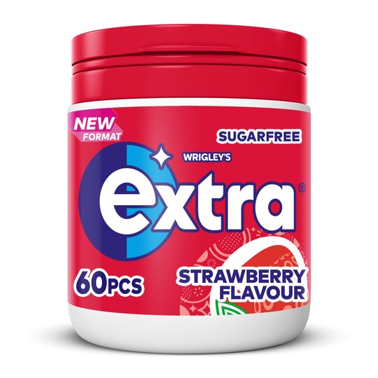 Wrigley's Extra Sugar Free Strawberry Gum 60 Pieces 84G - 4009900541862