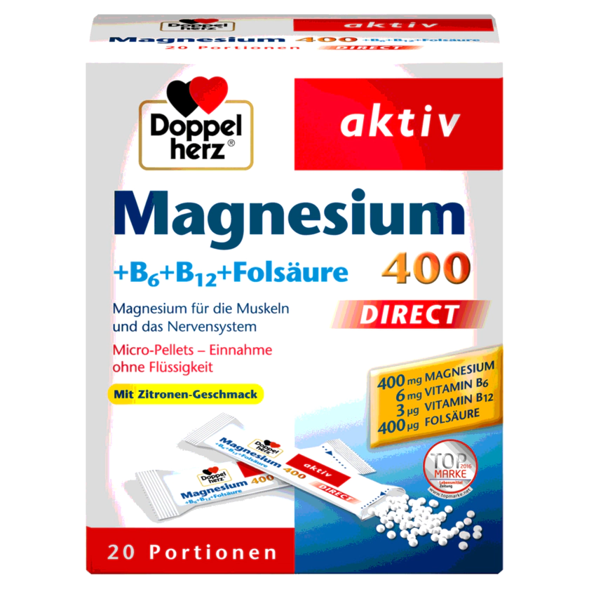 Doppelherz Magnesium 400 Direct 20 Stück - 4009932001990