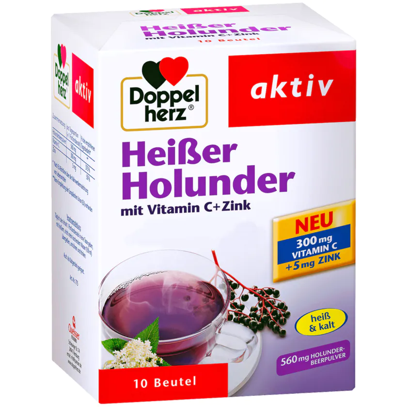 Doppelherz Heißer Holunder 10 Stück - 4009932007756