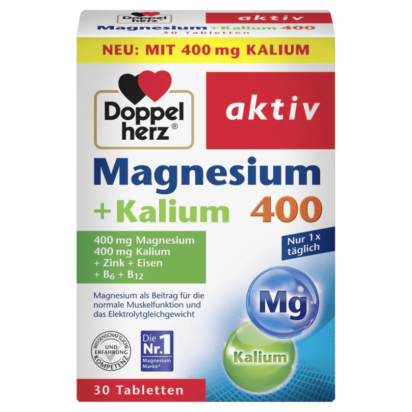 Doppelherz Magnesium 400 + Kalium 30 Tabletten - 4009932131925
