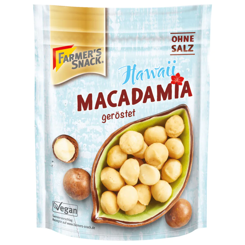 Farmer's Snack Hawaii Macadamia geröstet ohne Salz 100g - 4010442402399