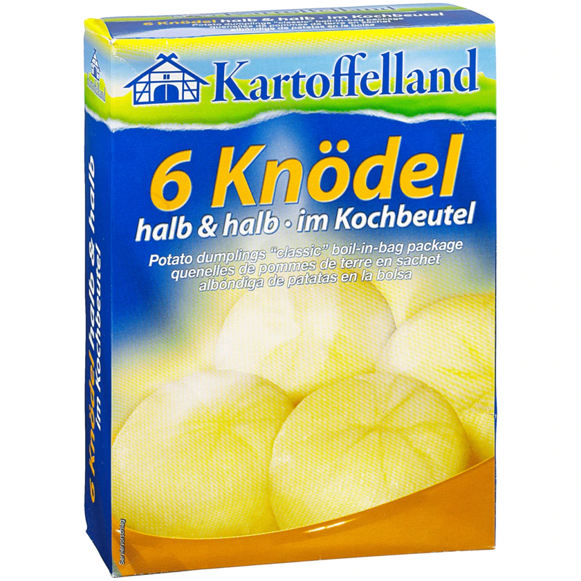 Kartoffelland 6 Knödel halb & halb im Kochbeutel 200g - 4012448372386