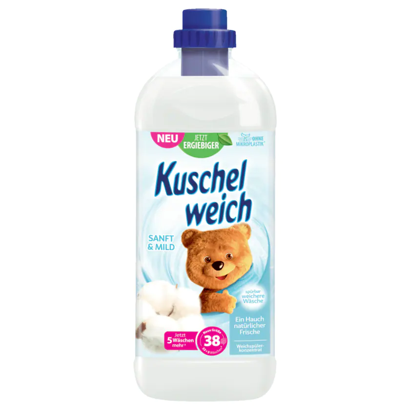 Kuschelweich Weichspüler Sanft & Mild 1l, 38WL - 4013162031337