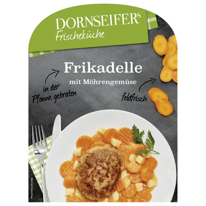 Dornseifers Frischeküche Frikadelle mit Möhrengemüse 380g - 4013189417855