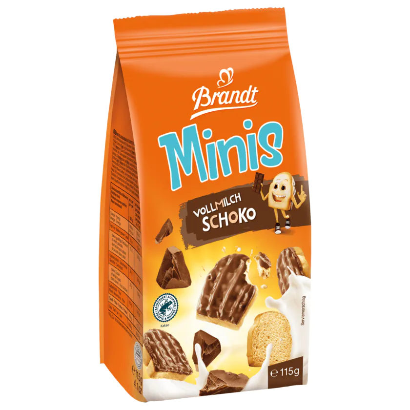 Brandt Minis Vollmilch Schoko Zwieback 115g - 4013752040244