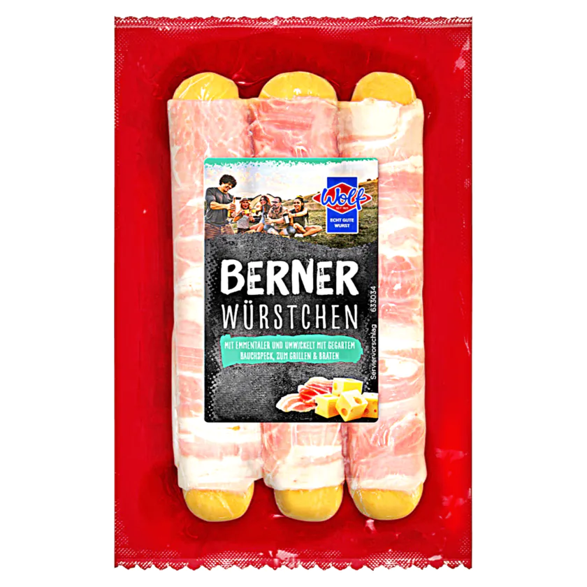 Wolf Berner Würstchen 250g, 3 Stück - 4013832424858