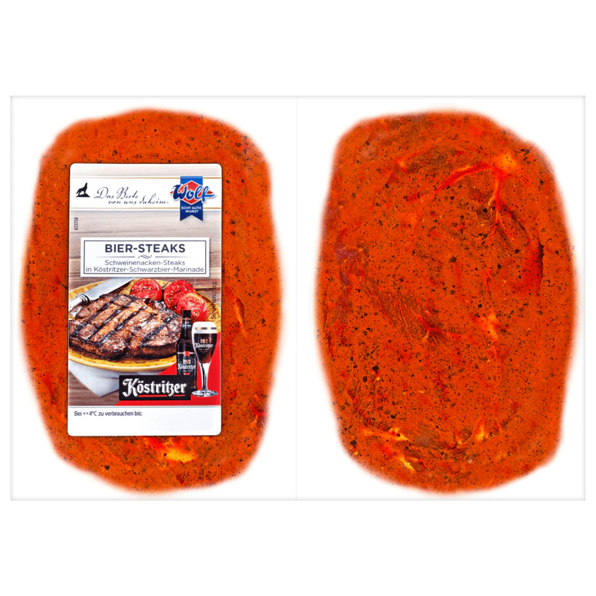 Schweine Nackensteaks Schwarzbier 600g - 4013832839850