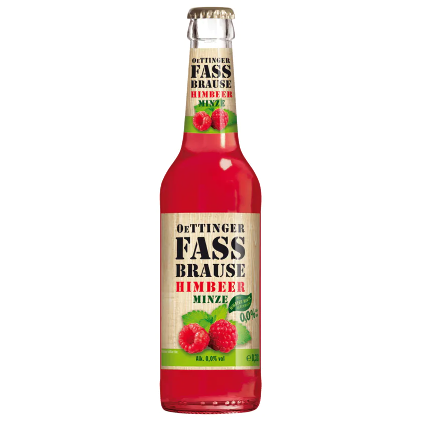 Oettinger Fassbrause Himbeer-Minze 0,33l - 4014086011580