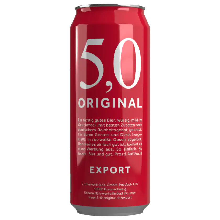 5,0 Original Export 0,5l - 4014086092336