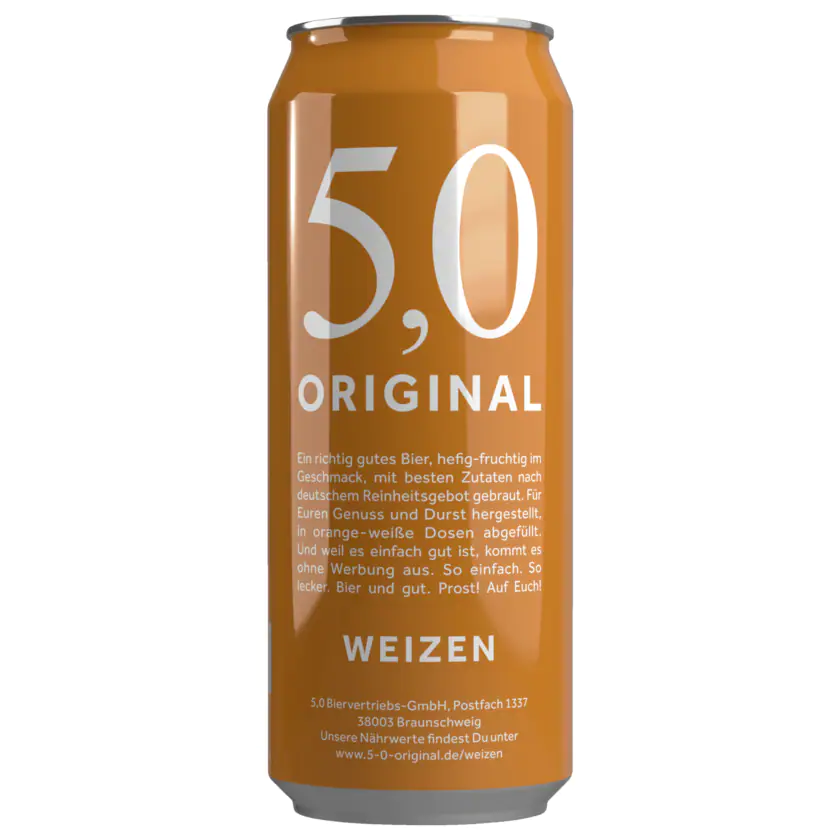 5,0 Original Weizen 0,5l - 4014086093302