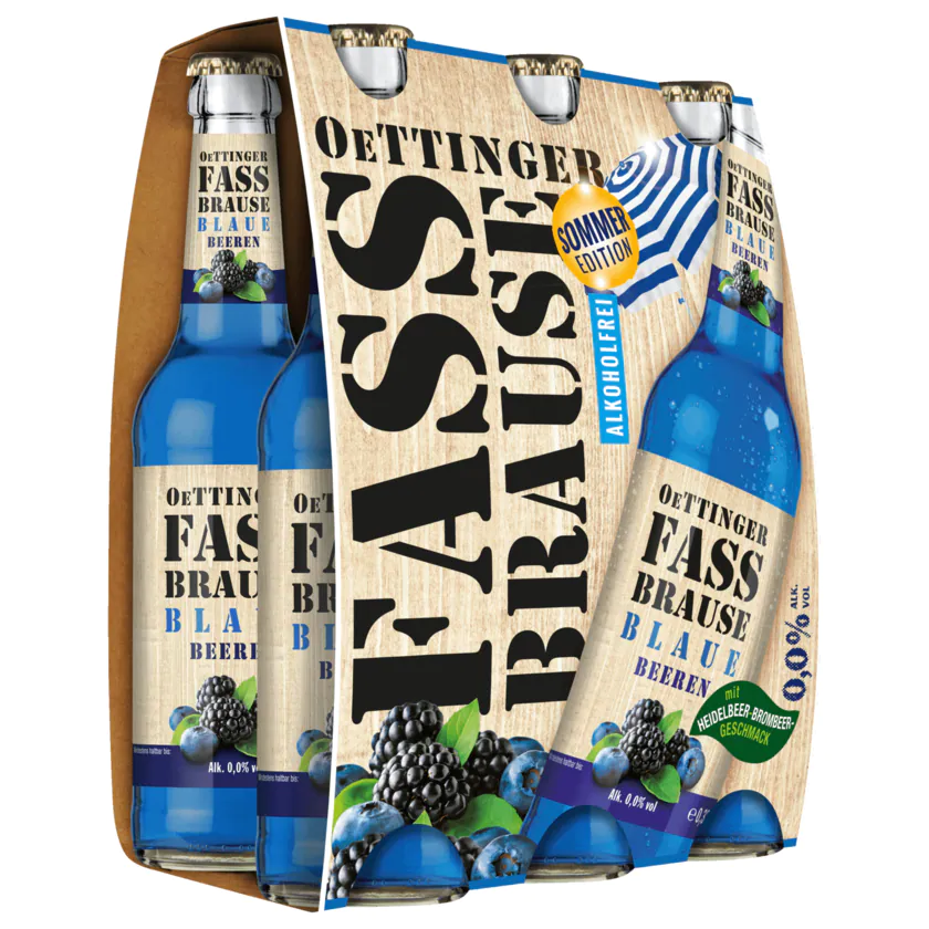 Oettinger Fassbrause Blaue Beeren 6x0,33l - 4014086611513