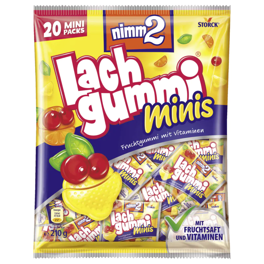 Nimm2 Lachgummi Minis 20 Minibeutel - 4014400904253