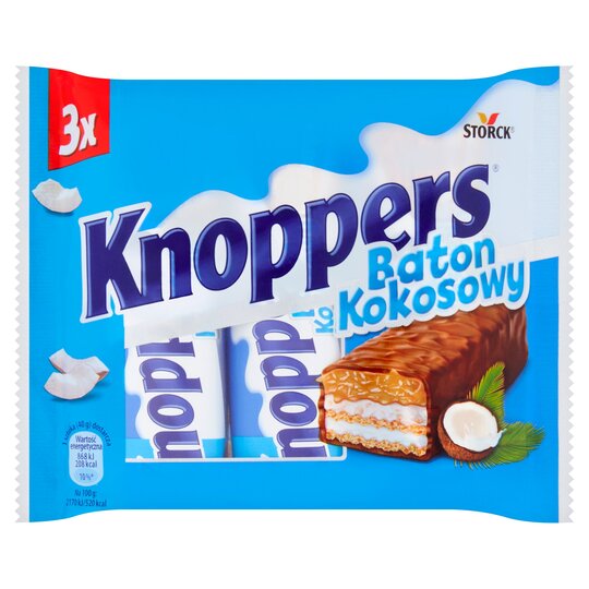 Knoppers Coconut Waffle Bar With Milk Cream 3X40g - 4014400929386