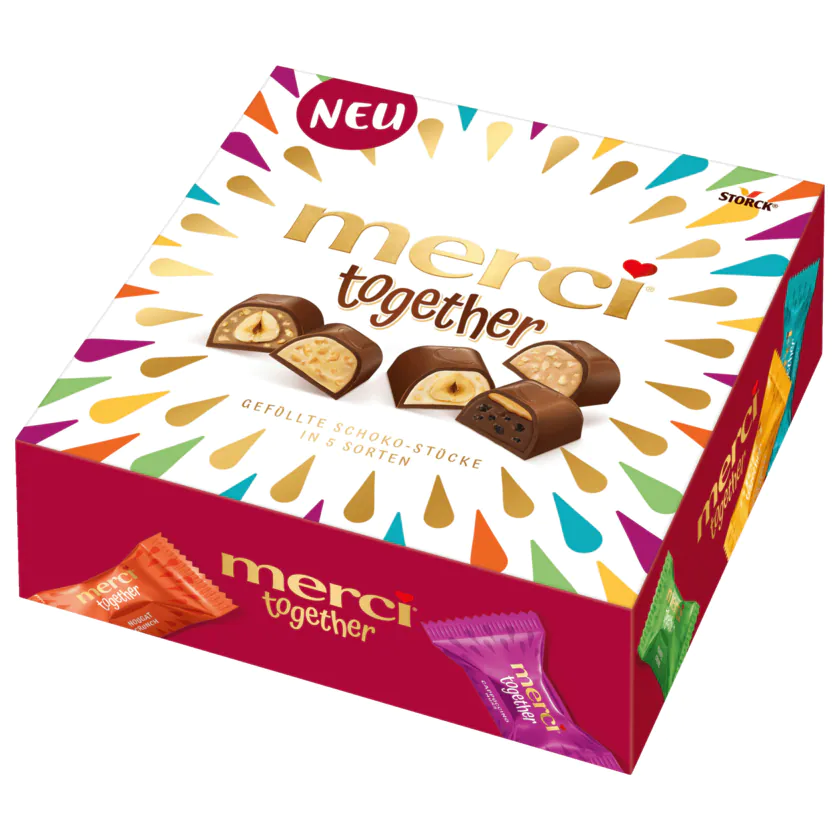 Storck Merci Together gefüllte Schokostücke 175g - 4014400930993