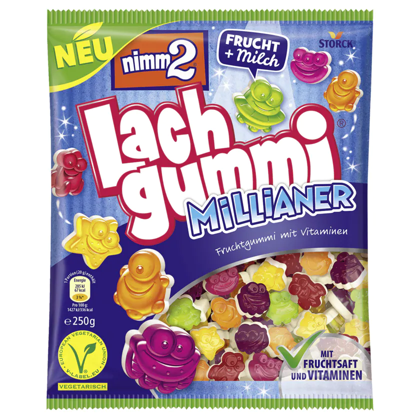 Nimm2 Lachgummi Millianer 250g - 4014400931921