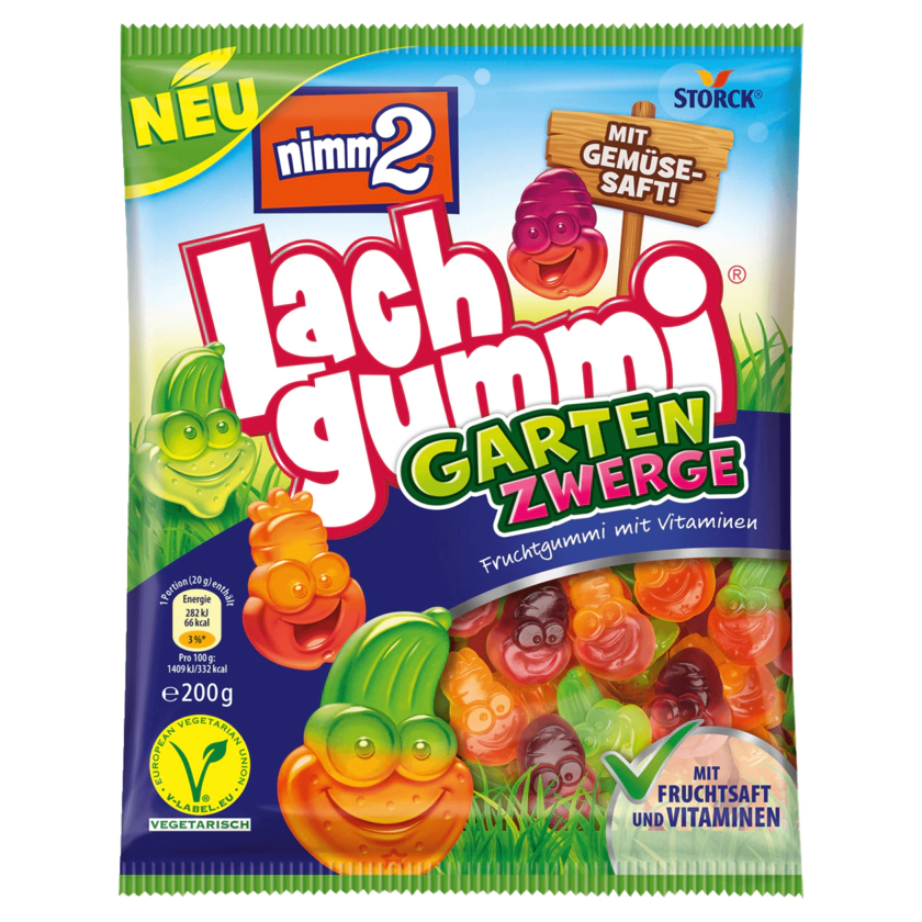 Nimm2 Lachgummi Gartenzwerge 200g - 4014400932324