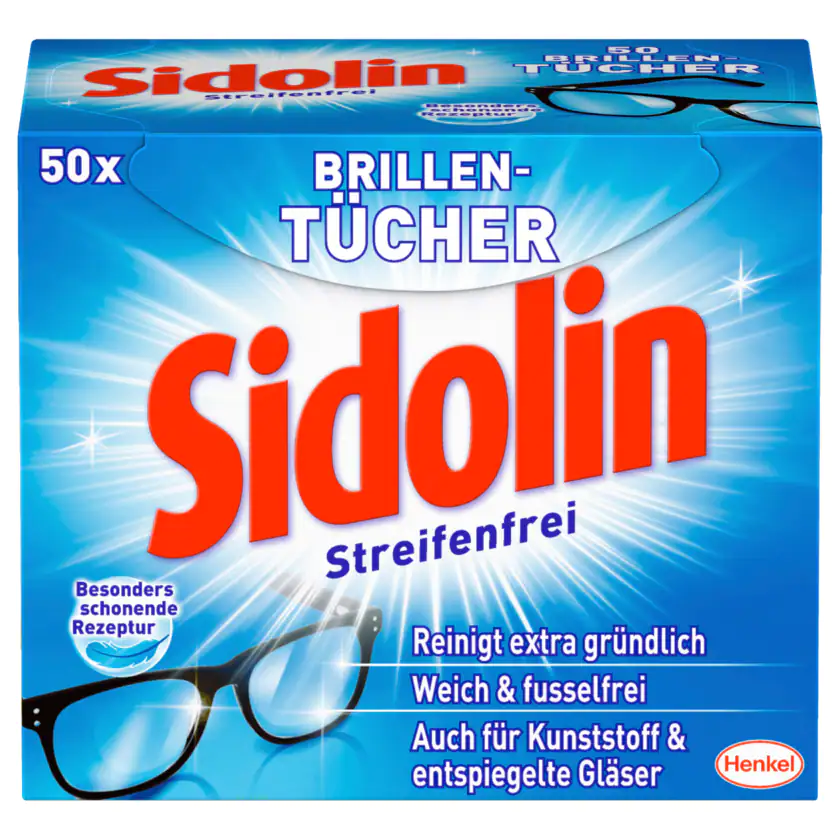 Sidolin Brillentücher 50 Stück - 4015000306829
