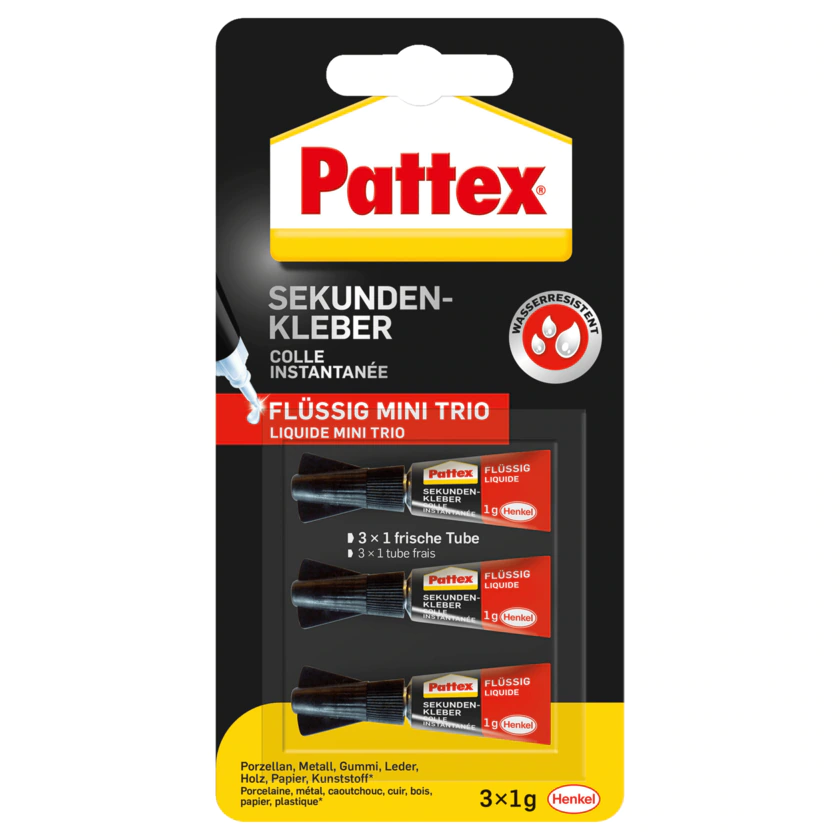 Pattex Sekundenkleber Mini 3 Stück - 4015000415033