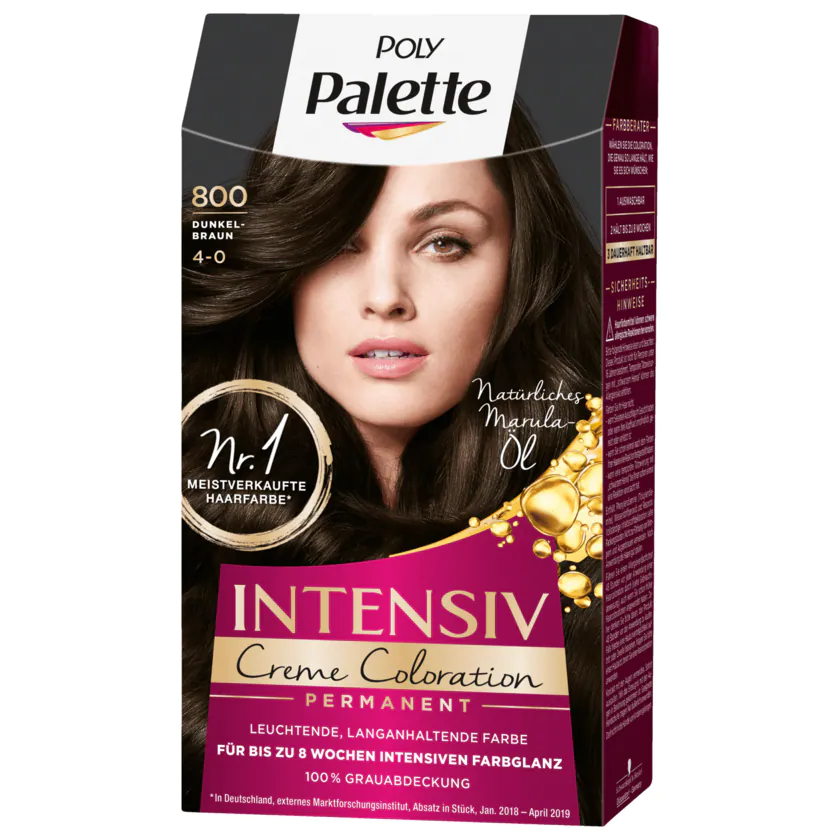 Poly Palette Intensiv-Creme-Coloration 800 Dunkelbraun 115ml - 4015100329711