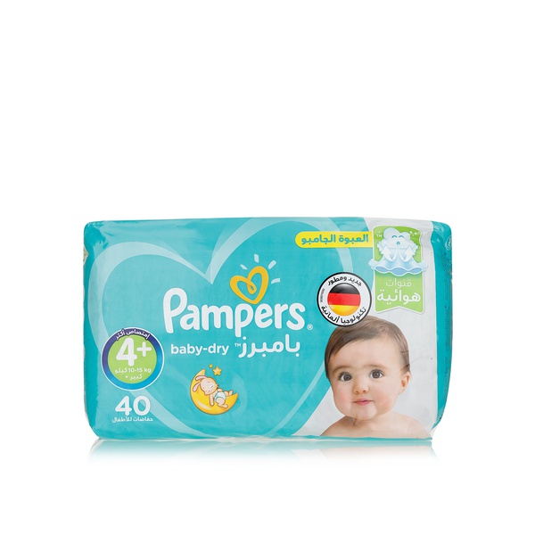 Pampers active baby-dry nappies size 4+ x 40 - Waitrose UAE & Partners - 4015400406549