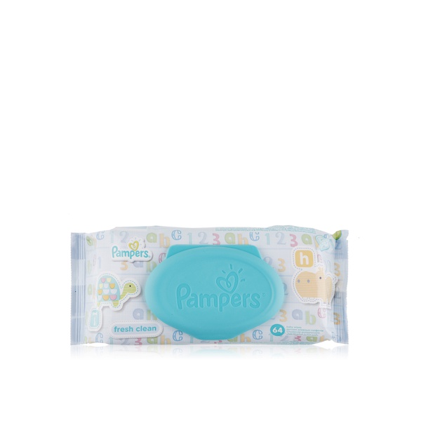Pampers fresh clean baby wipes x64 - Waitrose UAE & Partners - 4015400439110