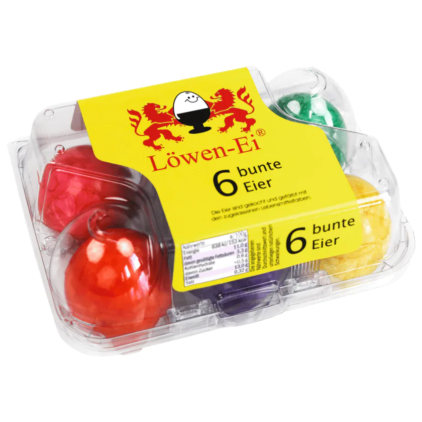 Löwen-Ei Eier gekocht 6 Stück - 4016266181106