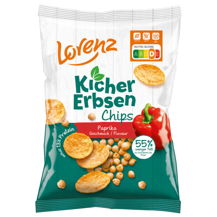 Lorenz Kichererbsen Chips Paprika 85g - 4018077242298