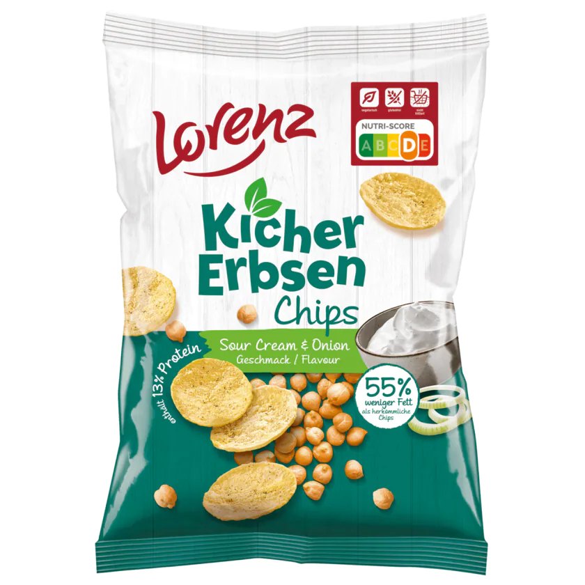 Lorenz Kichererbsen Chips Sour Cream & Onion 85g - 4018077242397